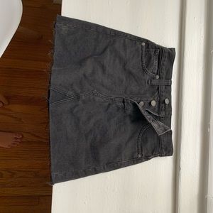 NWT Madewell Black Denim Skirt